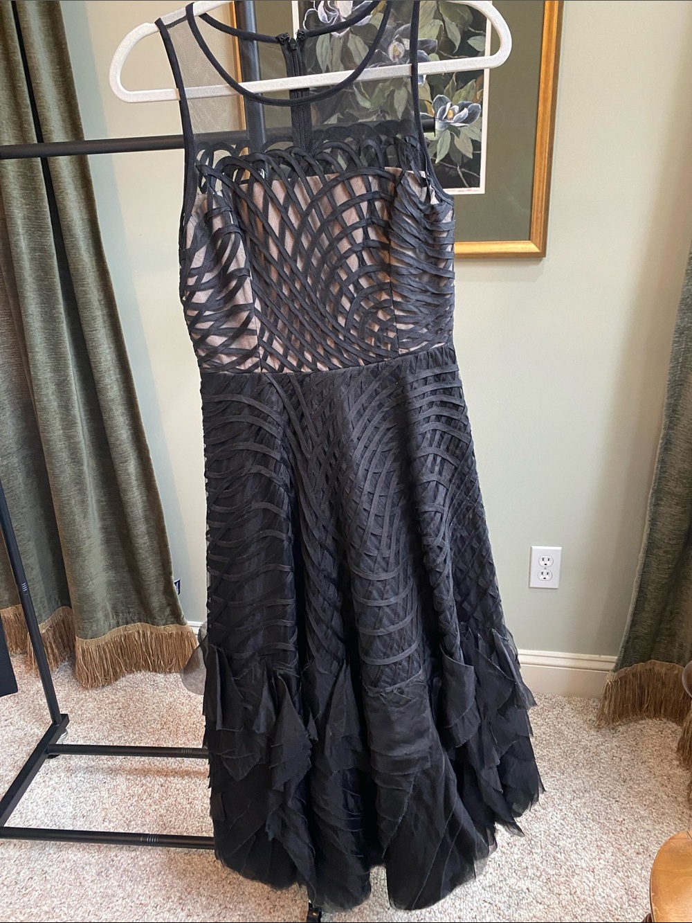 Noir sachinbabi Black Illusion Bodice A-Line Dress